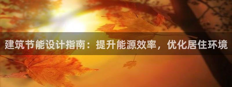 e尊国际平台：建筑节能设计指南：提升能源效率，优化居住环境