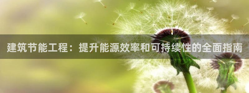 e尊官网：建筑节能工程：提升能源效率和可持续性的全面指南