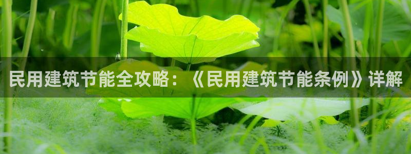 e尊电竞：民用建筑节能全攻略：《民用建筑节能条例》详解