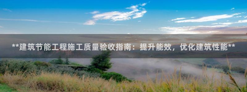 e尊国际可靠吗：**建筑节能工程施工质量验收指南：提升能效，优化建筑性能**