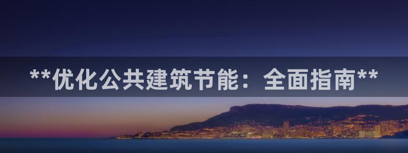 e尊国际-e尊国际官网：**优化公共建筑节能：全面指南**