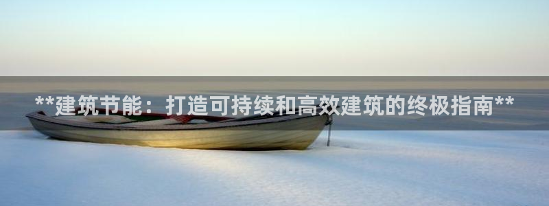 e尊国际app：**建筑节能：打造可持续和高效建筑的终极指南**