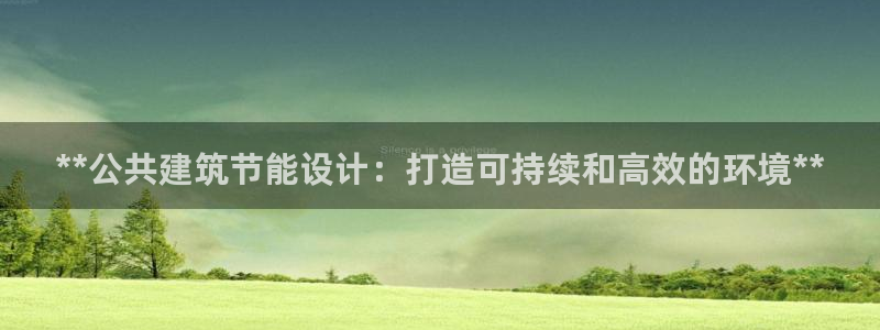 e尊国际是个黑网：**公共建筑节能设计：打造可持续和高效的环境**