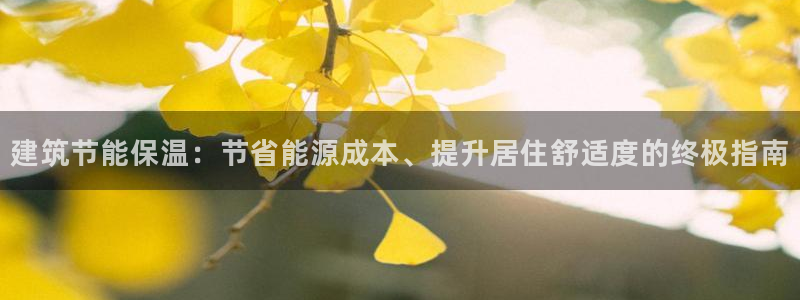 e尊国际的手机登录网站：建筑节能保温：节省能源成本、提升居住舒适度的终极指南