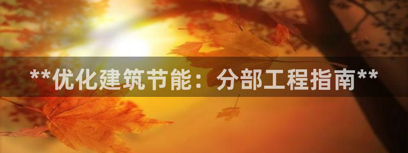 e尊国际-可可计划：**优化建筑节能：分部工程指南**