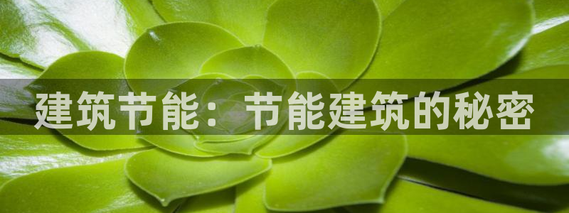 E尊国际网站：建筑节能：节能建筑的秘密
