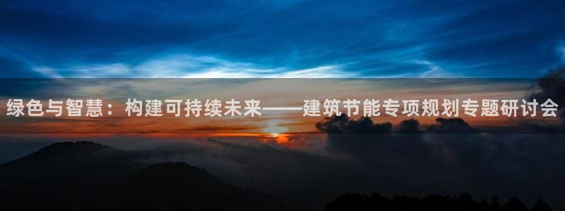 e尊国际的手机登录网站：绿色与智慧：构建可持续未来——建筑节能专项规划专题研讨会