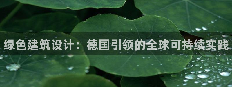 e尊国际官网：绿色建筑设计：德国引领的全球可持续实践
