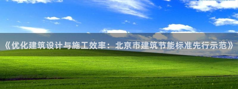 e尊国际娱乐官网地址：《优化建筑设计与施工效率：北京市建筑节能标准先行示范》