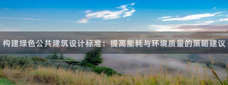 谁知道e尊国际的网址：构建绿色公共建筑设计标准：提高能耗与环境质量的策略建议