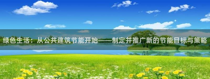 e尊国际是干什么的：绿色生活：从公共建筑节能开始——制定并推广新的节能目标与策略