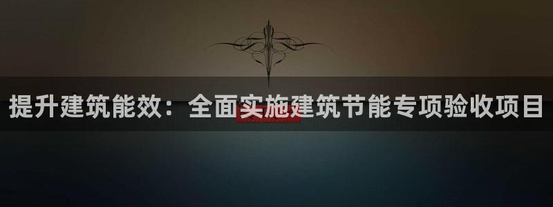 e尊电竞：提升建筑能效：全面实施建筑节能专项验收项目