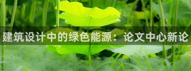 e尊国际是干什么的：建筑设计中的绿色能源：论文中心新论